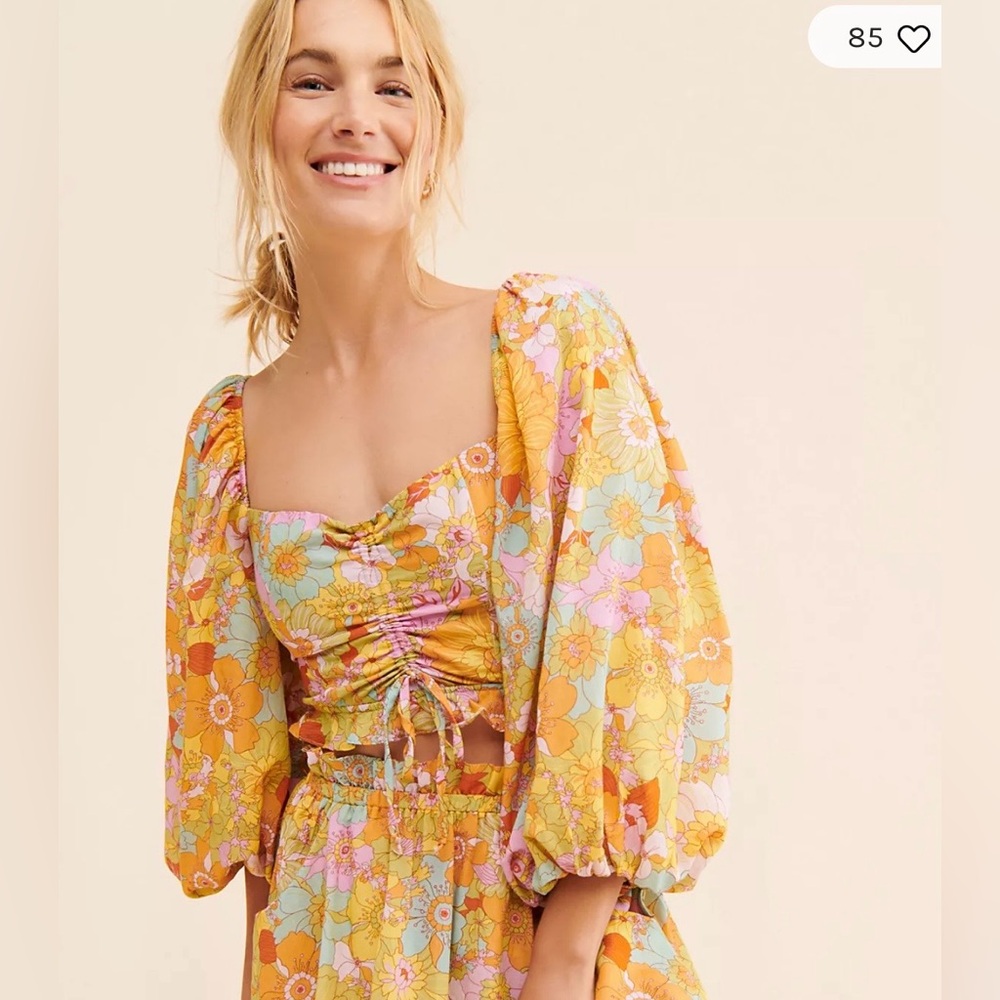 “Show Me Your Mumu” Jenna floral puff sleeve blouse